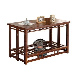 烤火桌子家用冬季多功能取暖烤火架实木楠竹可折叠桌正长方形湖南