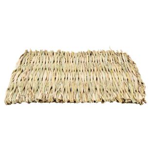 兔子草垫 兔兔龙猫松鼠冬天防止着凉草编垫子草甸 脚垫过冬用品