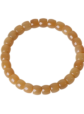 凤飞凰和田玉糖玉直切桶珠手串