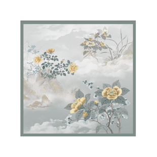 上海故事2026春季新款桑蚕丝印花真丝大方巾女送长辈丝巾礼物礼盒