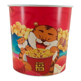 一次性红色爆米花桶包装袋扎丝影城专用定制食品级爆米花网红纸杯