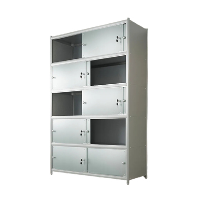 芬斓不锈钢带柜门多层落地置物架