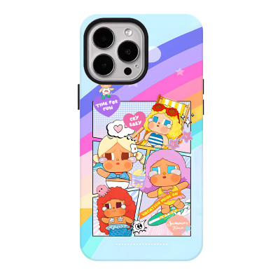 彩虹哭哭包适用苹果17promax手机壳iphone16pro菲林磁吸支架个性华为P80小米15小众vivo防摔保护壳oppo卡通