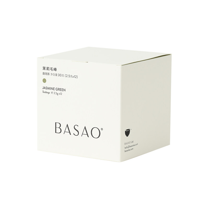 BASAO佰朔原叶茉莉毛峰袋泡茶茉莉花茶清香型冷萃茶包2.5g*12包