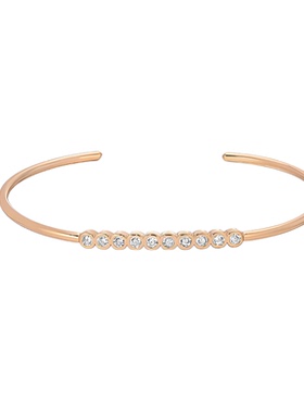 天然锆石手镯手链女18K真金