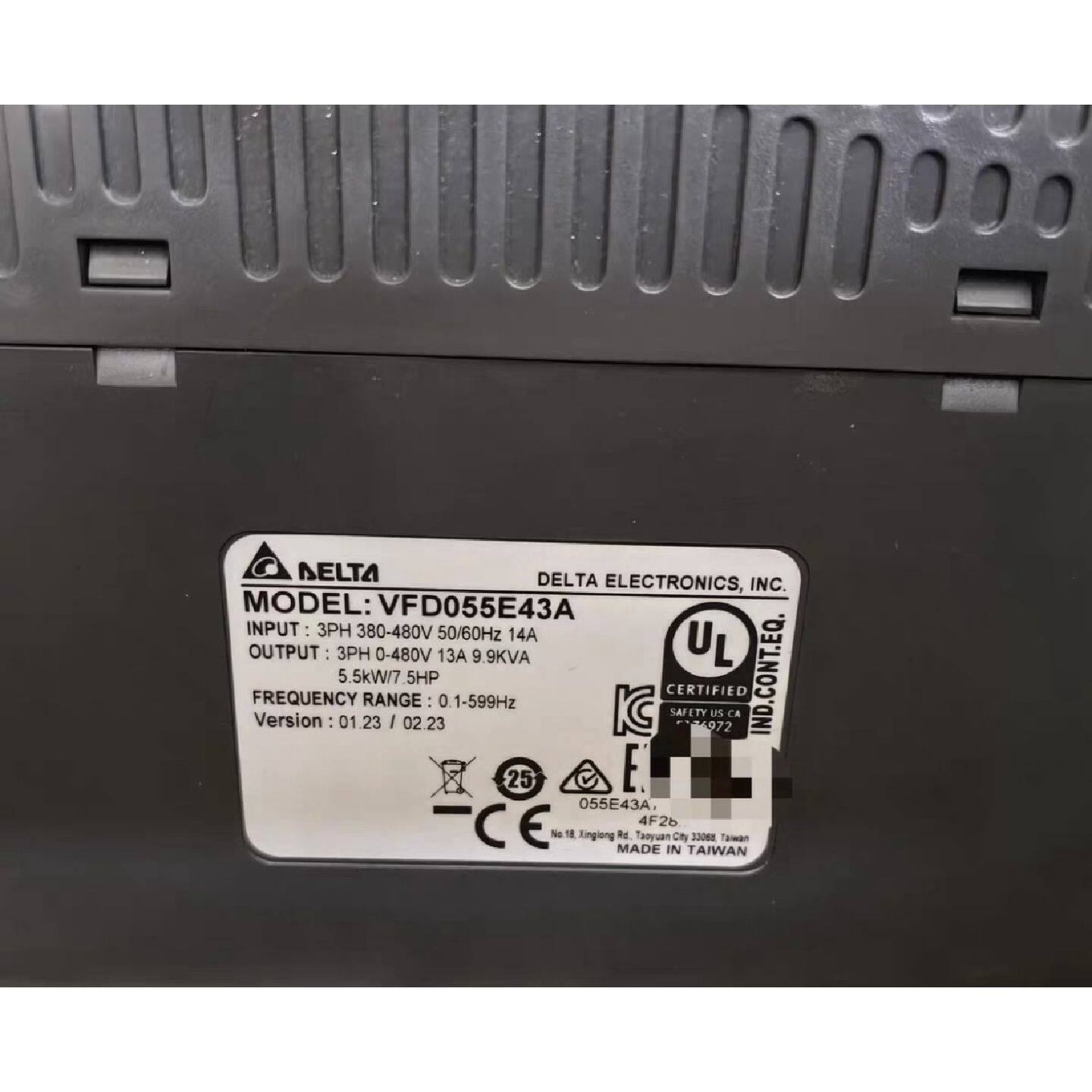 议价台达变频器VFD055E43A，5.5KW 380-480V三相，全新原装和二手