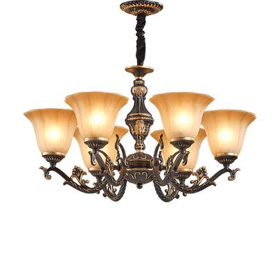 月依情客厅餐厅卧室铁艺玻璃吊灯