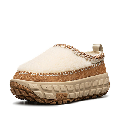 AUMU冬季轮胎底雪地靴一脚蹬棉鞋