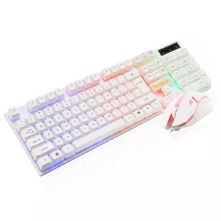 博士顿8310 电脑吃鸡游戏背光悬浮发光电竞键鼠套装电竞USB键盘