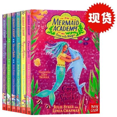 现货 美人鱼学院6册 Mermaid Academy Maya and Rainbow英文原版 独角兽学院同作者冒险故事友谊主题少儿桥梁章节小说 Julie Sykes