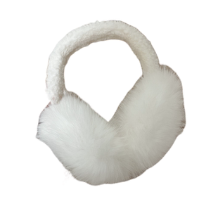 雪地小精灵~白色仿兔毛软萌可爱毛绒耳罩耳包保暖护耳女耳套耳暖