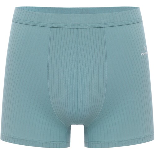 全棉时代男士平角内裤加长透气内裤纯棉高弹舒适中腰四角裤不卷边