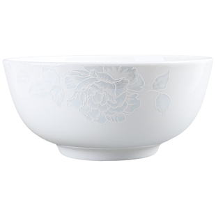 10个装骨瓷家用吃饭碗陶瓷泡面碗大汤碗酒店餐具菜碗米饭碗粥碗