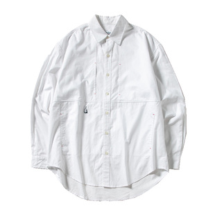 【官方正品】nautica 白帆日系无性别廓形百搭工装长袖衬衫WW2364