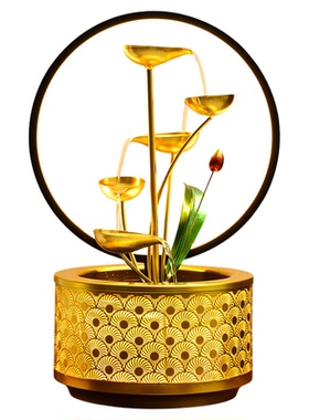 喷泉假山流水摆件循环桌面办公室