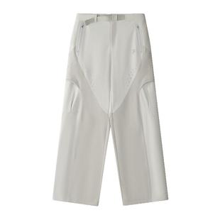 赵露思同款FILA FUSION斐乐梭织长裤女裤2025冬季新款保暖休闲裤