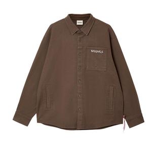 t区绫致杰克琼斯春夏字母趣味刺绣logo设计弹力尖领长袖衬衫男款