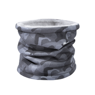 回力保暖面罩男士秋冬加绒加厚弥彩围脖套防风护颈防寒女迷彩灰色