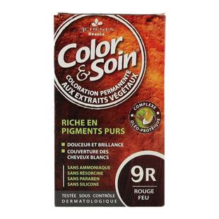 欧洲直邮3Chenes三橡树染发膏135ml#9R火红色时尚纯植物不刺激