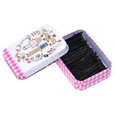 黑色女一字后脑勺侧边头饰发夹