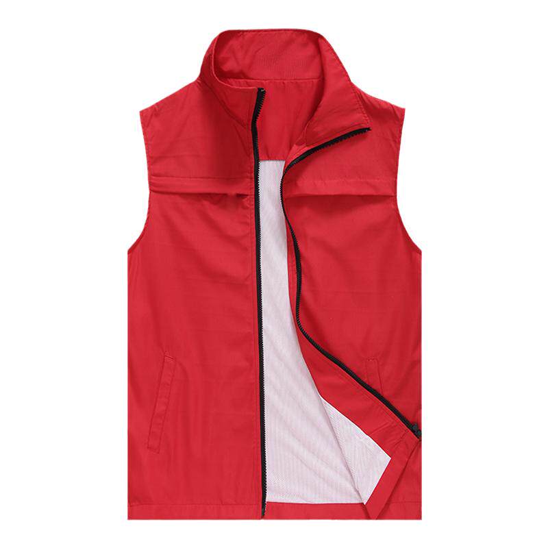志愿者广告衫红马甲定制印字logo超市工作服坎肩活动背心工装定做