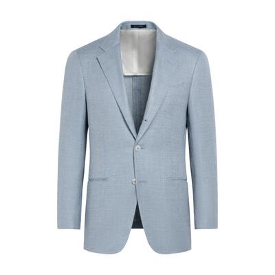 Suitsupply浅蓝色羊毛混纺西服