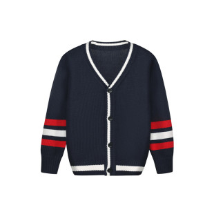 春秋季英伦风幼儿园服冬季毛织纯棉长袖开衫童小学生上衣班服校服