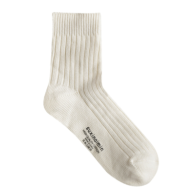 纯色无感印花日系轻柔舒适中筒袜