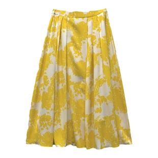 EPISODE夏季新品大裙摆碎花印花气质范A字高腰衬肤女士半身裙