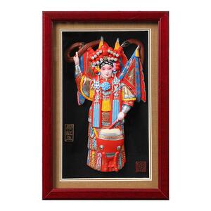 中国特色工艺品小礼物京剧脸谱摆件小泥人泥人张家大院纪念品泥塑