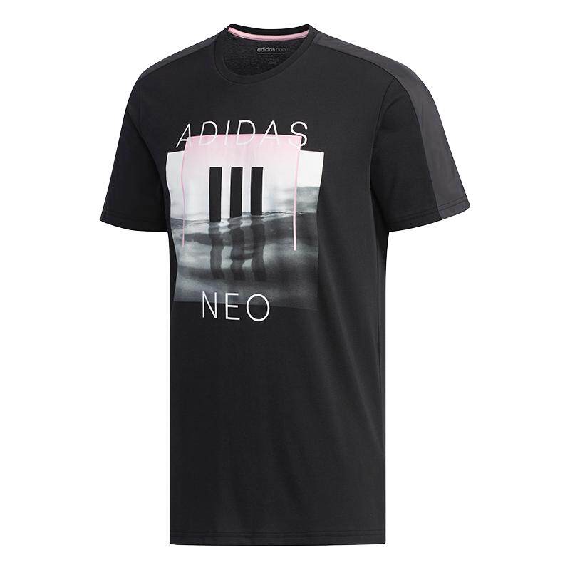 Adidas/阿迪达斯正品NEO夏季男子运动休闲圆领舒适短袖T恤DW8137