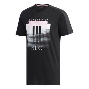 Adidas/阿迪达斯正品NEO夏季男子运动休闲圆领舒适短袖T恤DW8137
