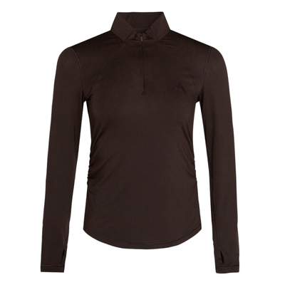 滔搏adidas阿迪达斯女子半拉链紧身运动休闲长袖T恤KH2643