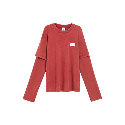 TurnSignal潮牌假两件长袖T恤女