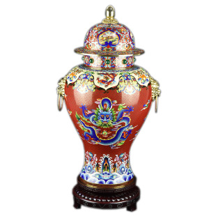北京景泰蓝花瓶,张向东带证书《风调雨顺》铜胎掐丝珐琅高端礼品