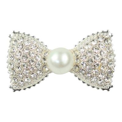 珍珠蝴蝶结金属纽扣大衣皮草扣子