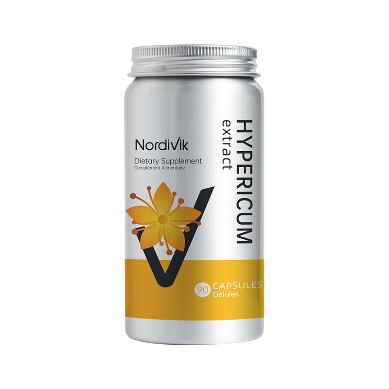 加拿大北维克 缓解焦虑抵抗压力情绪草本药物舒缓  圣约翰草胶囊