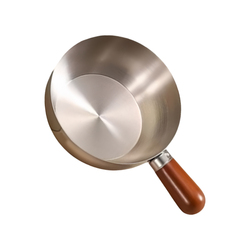 不锈钢胡桃木手柄辅食煎锅