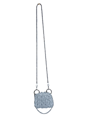 小众设计迷你珍珠链条斜跨透明小包包新款自制diy串珠材料包礼物