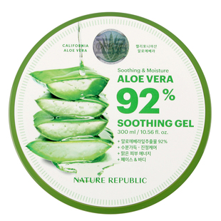 自然乐园芦荟胶补水保湿舒缓自然面霜男女专用共和国面膜凝胶官方