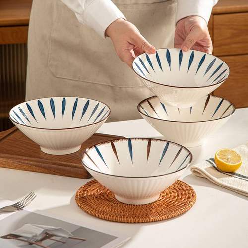 釉下彩餐具汤碗家用大碗汤面高级碗碗陶瓷感泡面面碗碗碗沙拉拉面