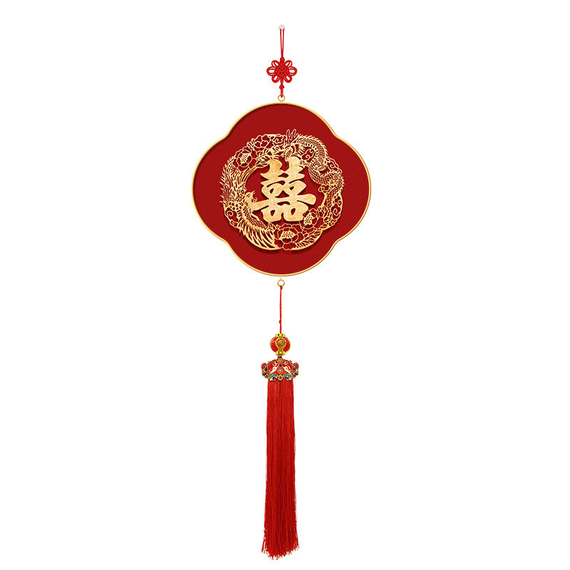 双喜临门入户玄关走廊装饰画客厅背景墙挂件结婚布置喜庆新婚挂画