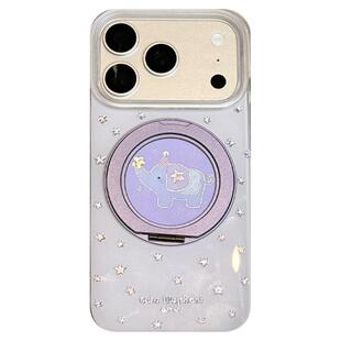 lilihouse韩国ins可爱浅芋紫星星小象旋转支架17适用17pro苹果17ProMax手机壳iPhone16全包15新款14Pro保护套