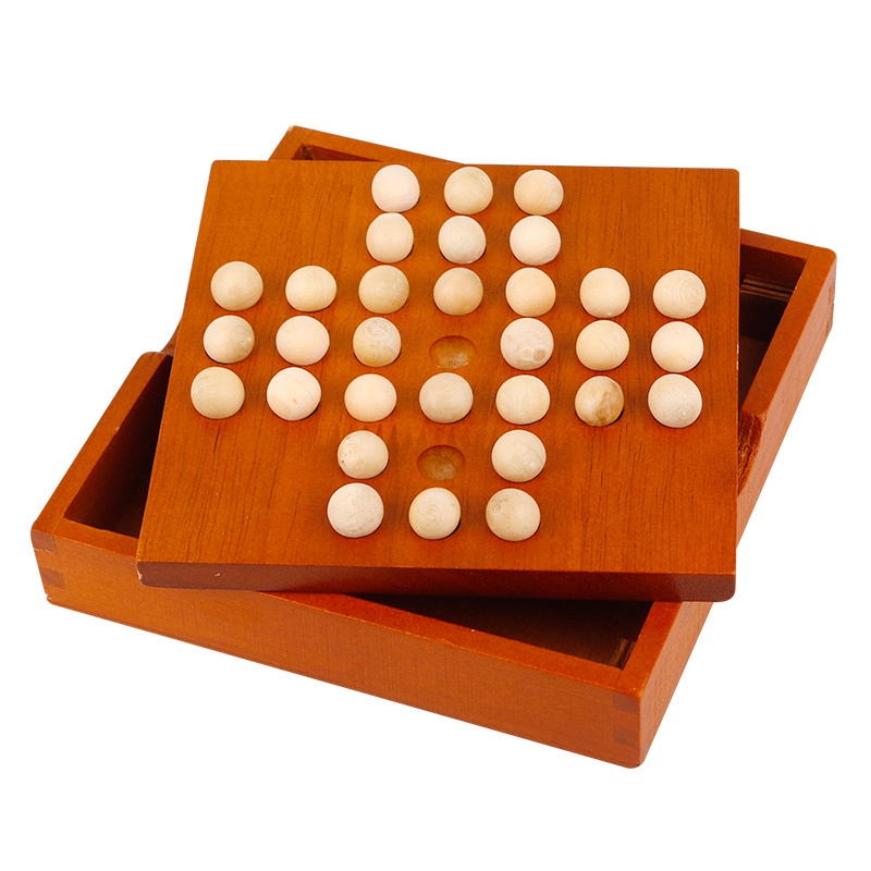 兒童小學(xué)生獨(dú)立鉆石棋益智單身貴族桌面游戲棋孔明棋玩具