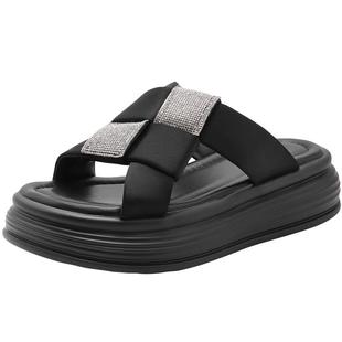 百丽沙滩厚底拖鞋女夏季新款可外穿户外室内拖鞋子B4A2DBT4