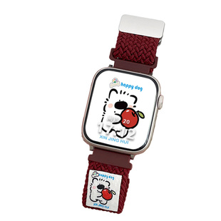 适用苹果手表表带s11编织s10磁吸applewatch9/8表链s8尼龙s7运动iwatchse3手表带智能ultra3小众女生透气