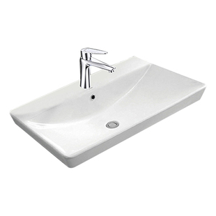 箭牌卫浴半嵌入式台上盆方形陶瓷洗手盆洗脸陶瓷面盆柜半挂台中盆