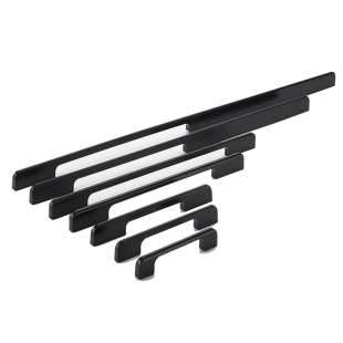 加长门把手柜子衣柜拉手抽屉橱柜简约美式大衣柜 1一米铝合金黑色