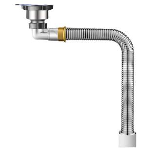 厨房洗菜盆下水管配件排水管道洗碗池水槽不锈钢下水器防臭全套装