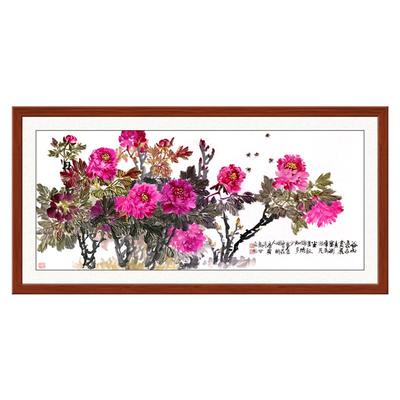 花开富贵沙发背景墙客厅自粘贴画